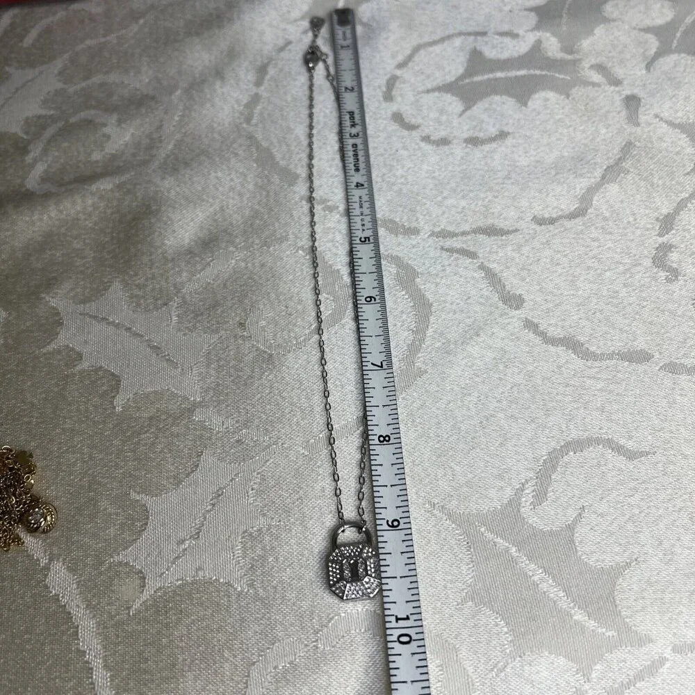 Vintage‎ Swarovski Lock Pendant Necklace/-/Ladies 33